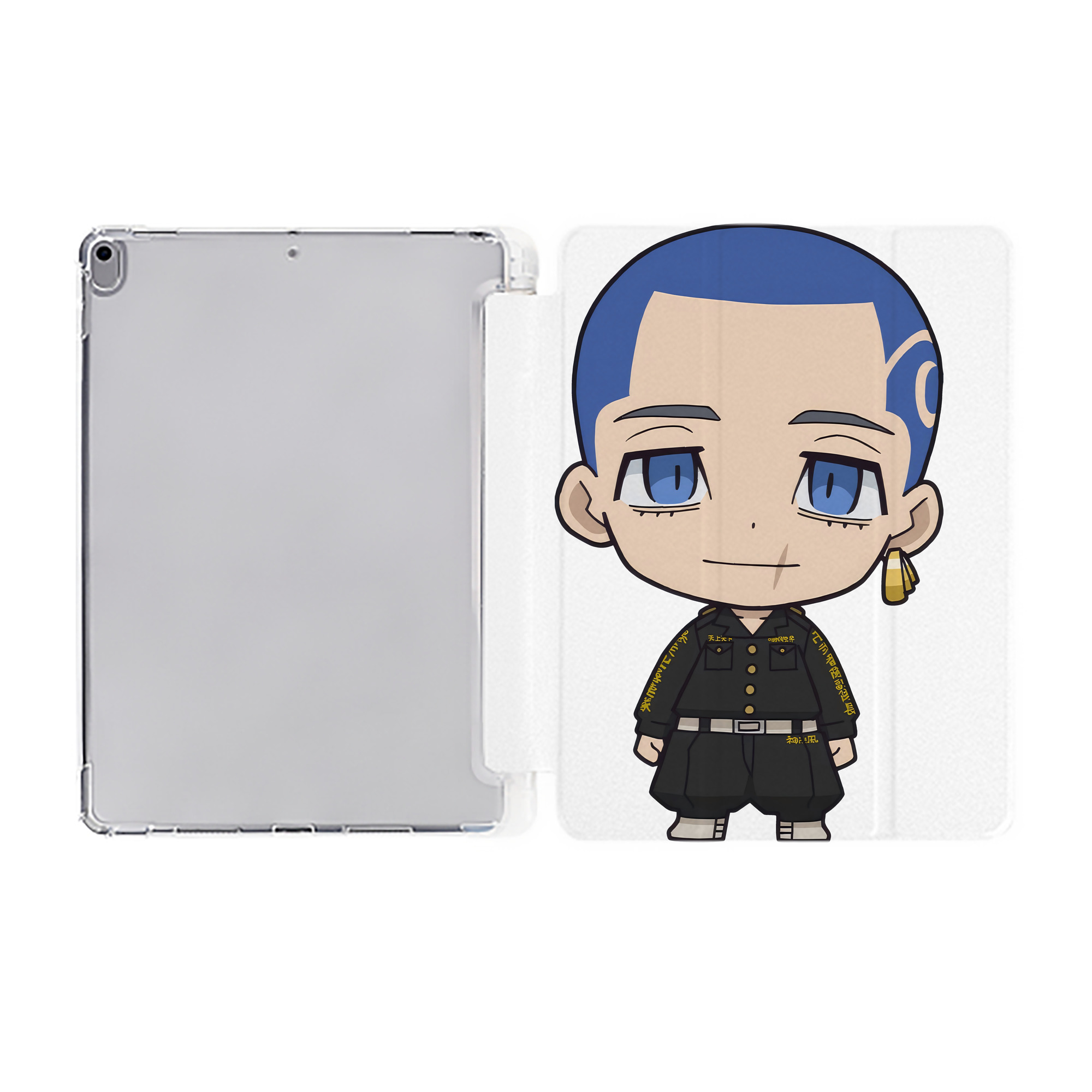 （画像用） 東京リベンジャーズ Tokyo Revengers IPad ケース ペン収納付き 三つ折りスタンド PUレザー×シリコン 対応機種9.5/10.5/10.9インチ